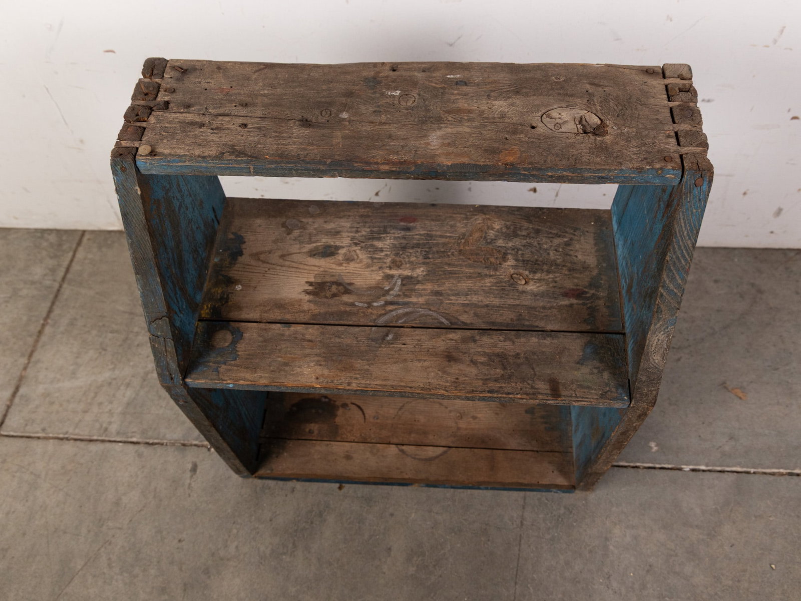 Primitive Wall Mounted Antique Display Shelf - 2
