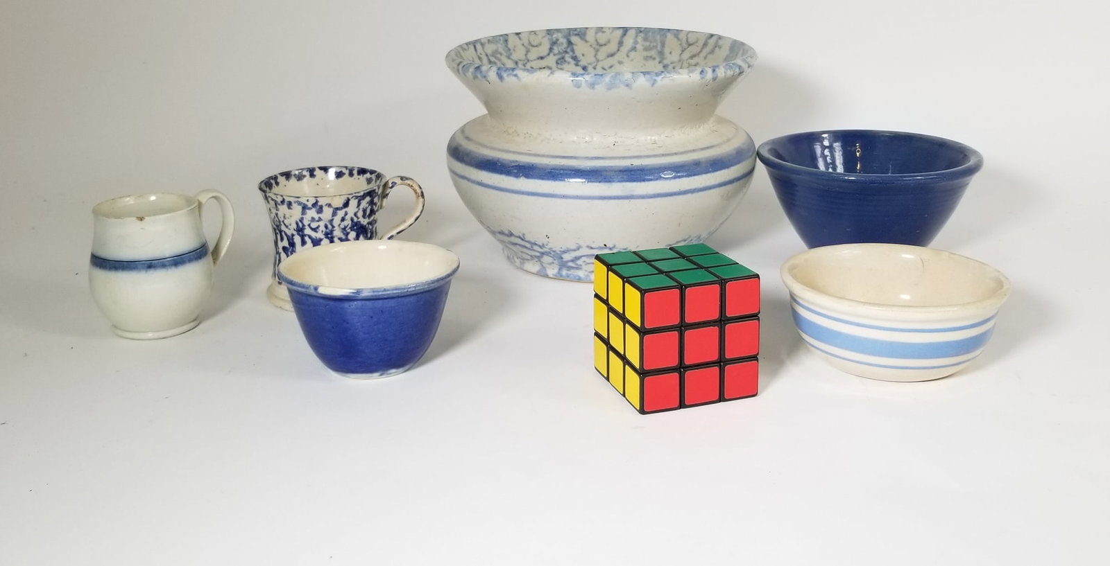 Vintage Blue and White Stoneware Assortment - 2