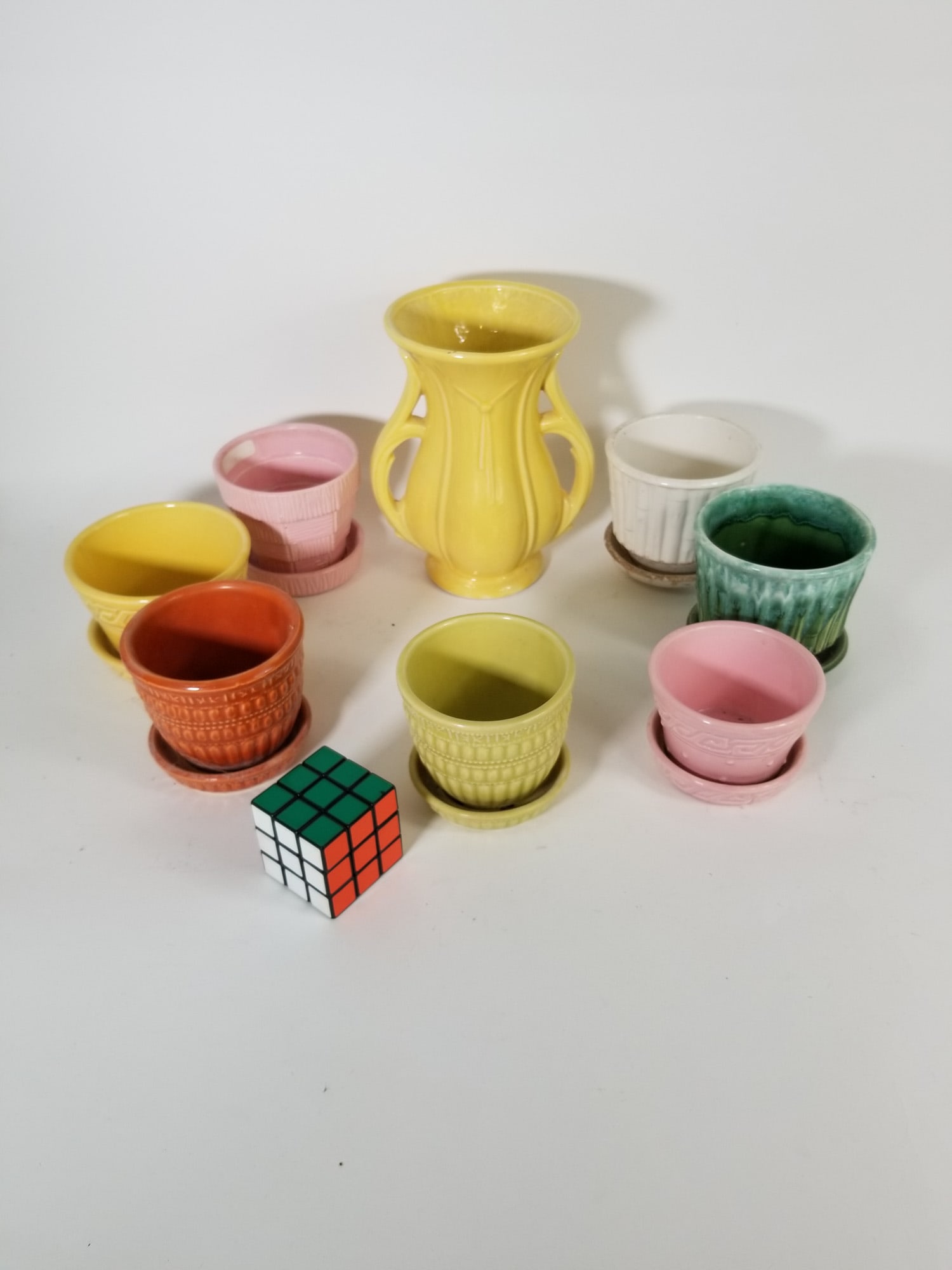 Lot of Assorted Vintage Mid Century Ceramic Planters Featuring McCoy - 2