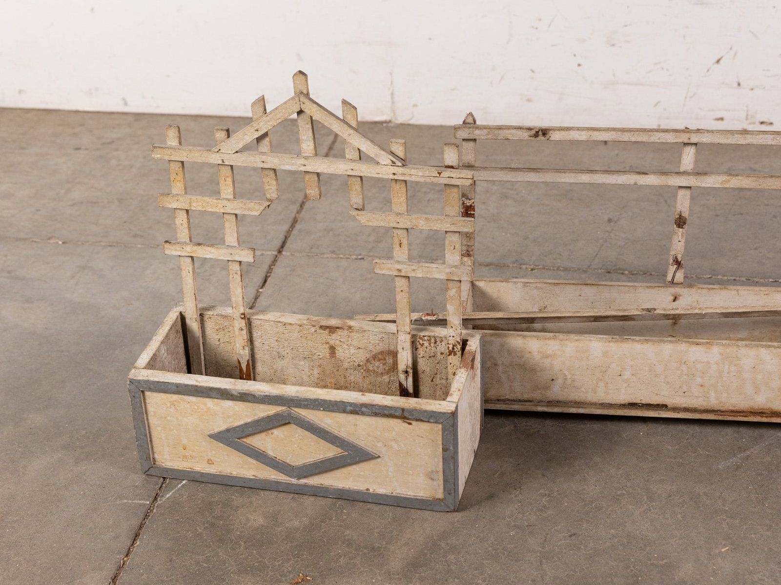 Primitive Antique Wall Shelves/Planters - 2