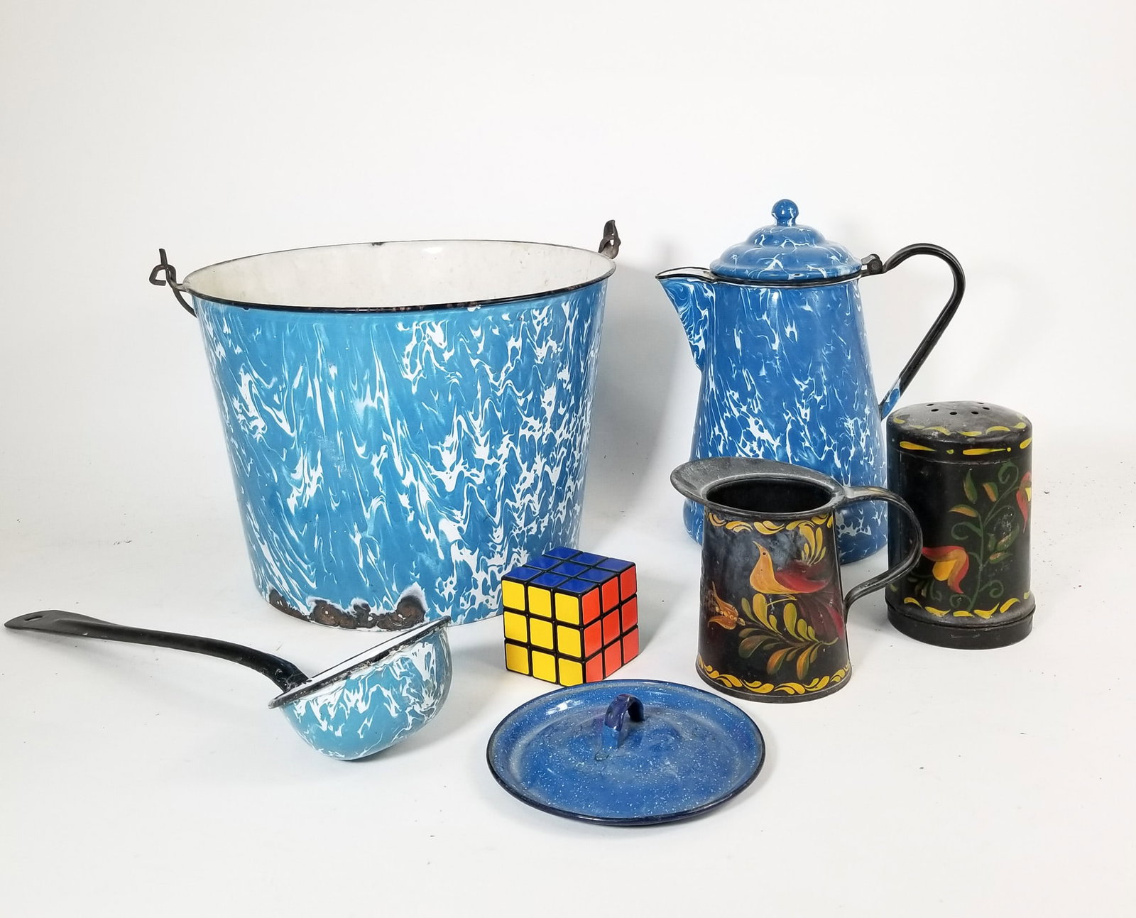 Lot of Vintage Enamel Cookware - 2
