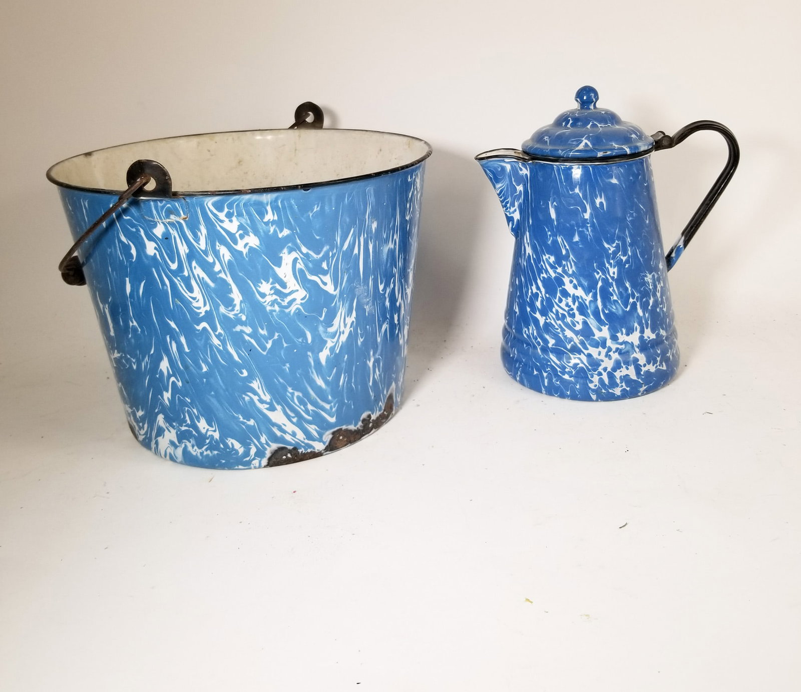 Lot of Vintage Enamel Cookware - 3
