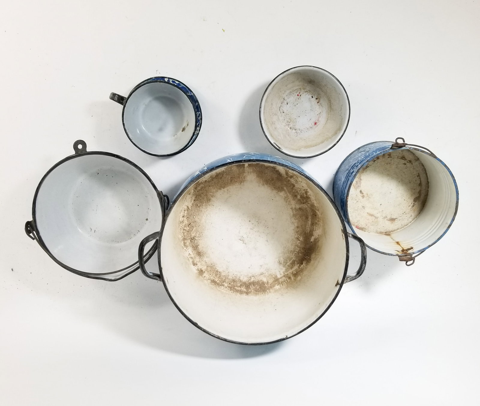 Lot of Vintage Enamel Cookware - 3