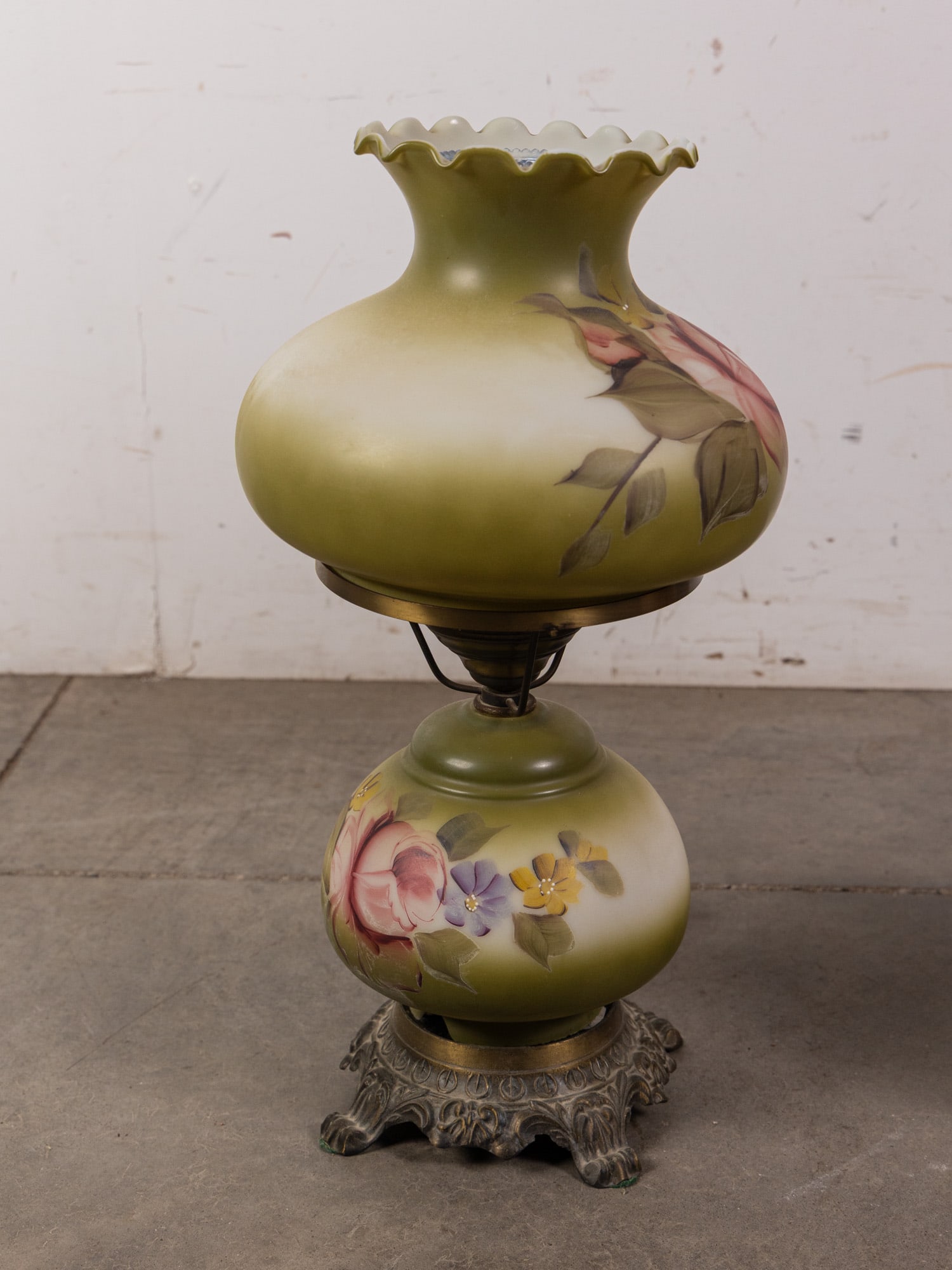 Two Vintage Electrified Hurricane Lamps - 2