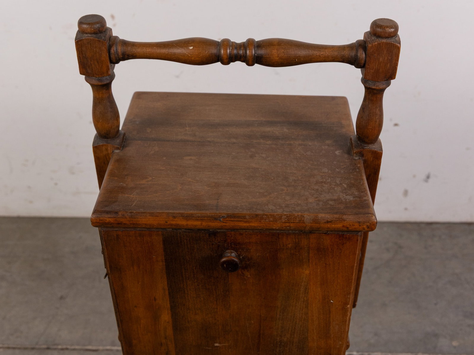 Vintage Drop-Front Smoking Stand w/ Sewing Supplies - 2
