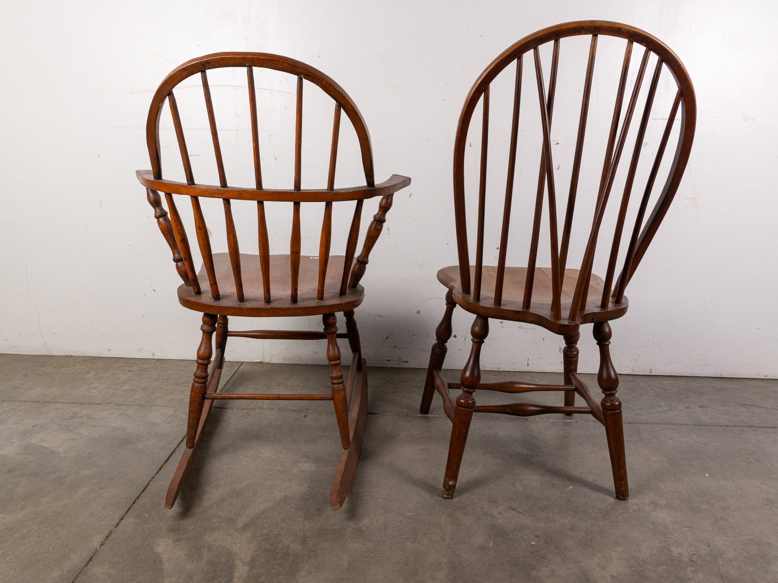 Antique Windsor Chair and Rocking Chair - 3