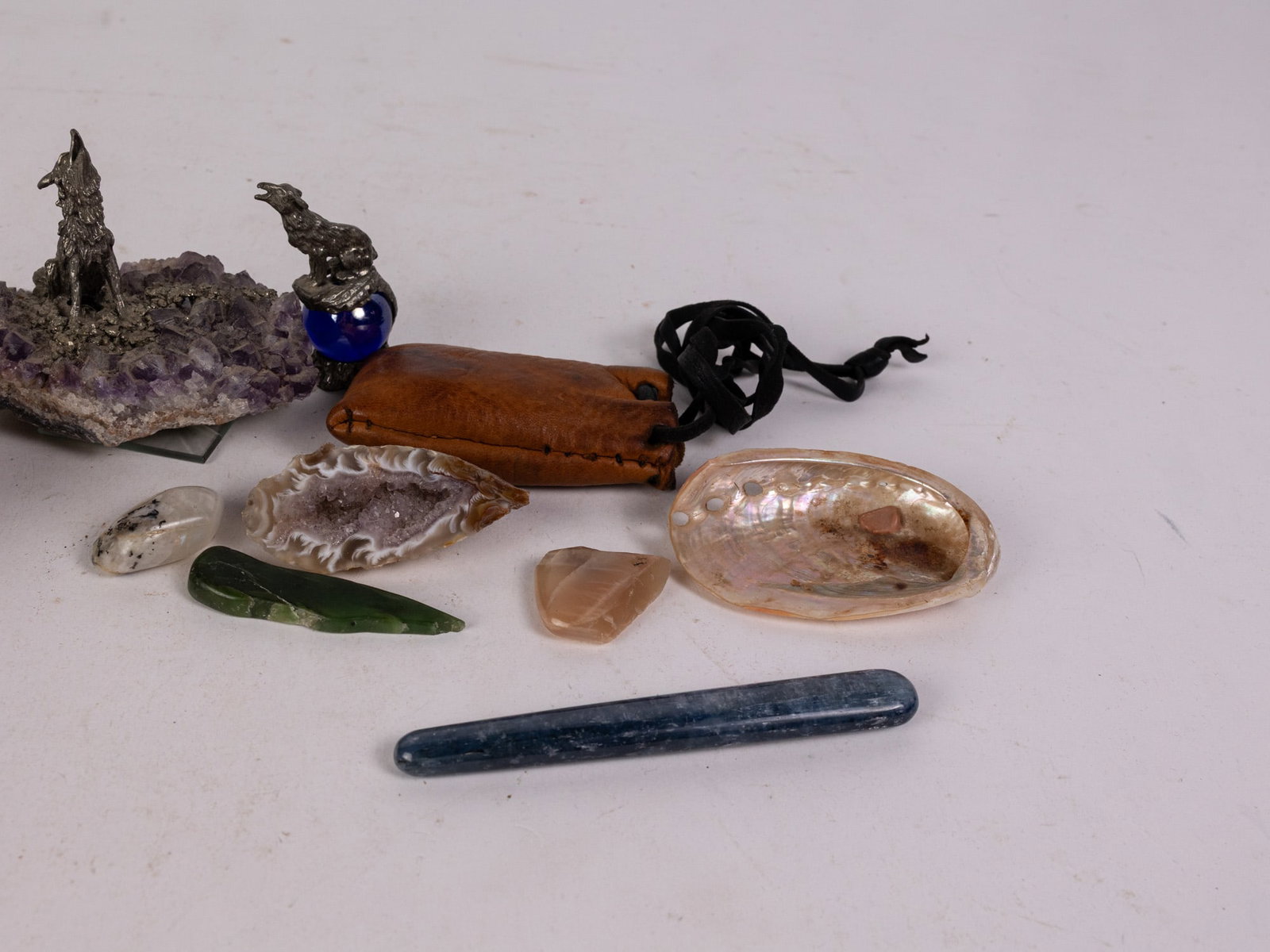 Assortment of Natural Artifacts ft. Abalone and Amethyst - 5