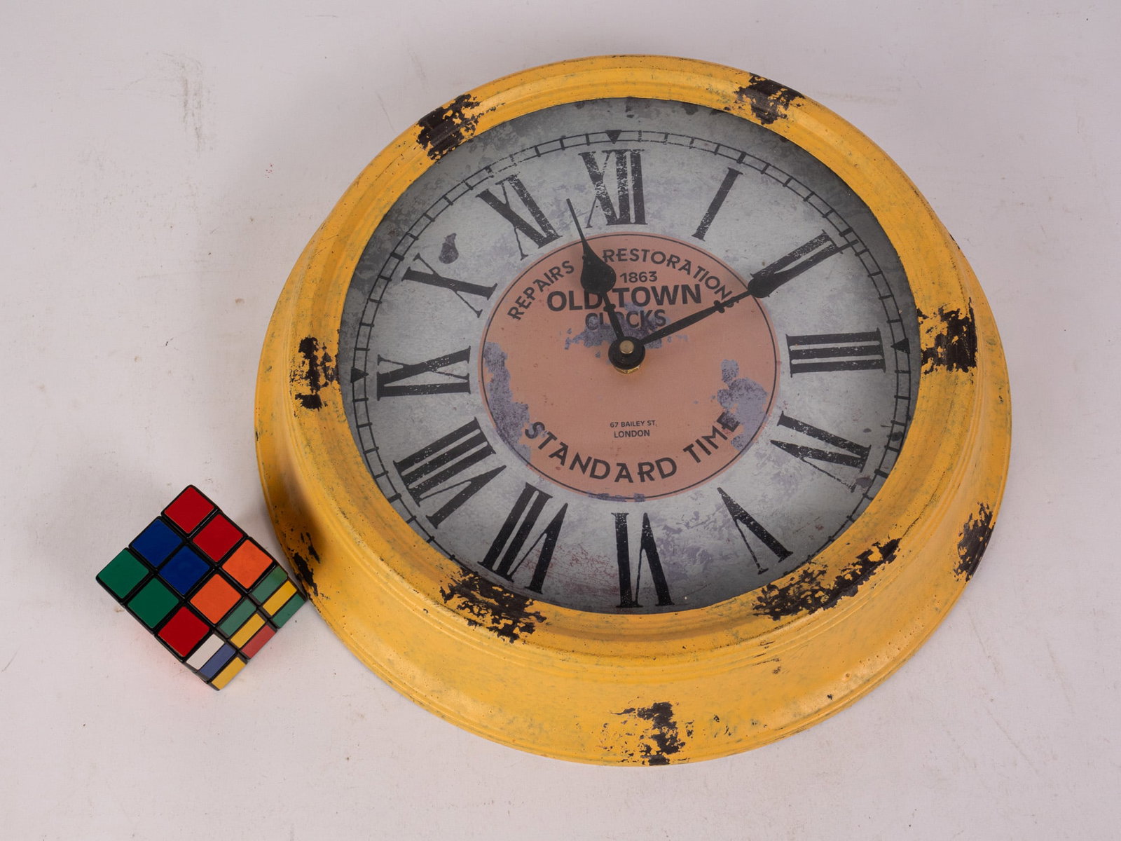 Retro "Old Town Clocks" Distressed Wall Clock - 2