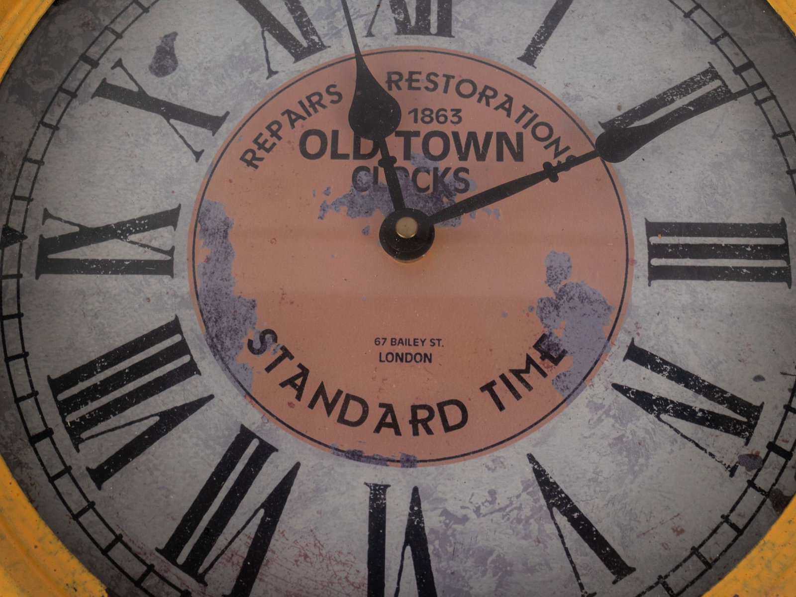 Retro "Old Town Clocks" Distressed Wall Clock - 3