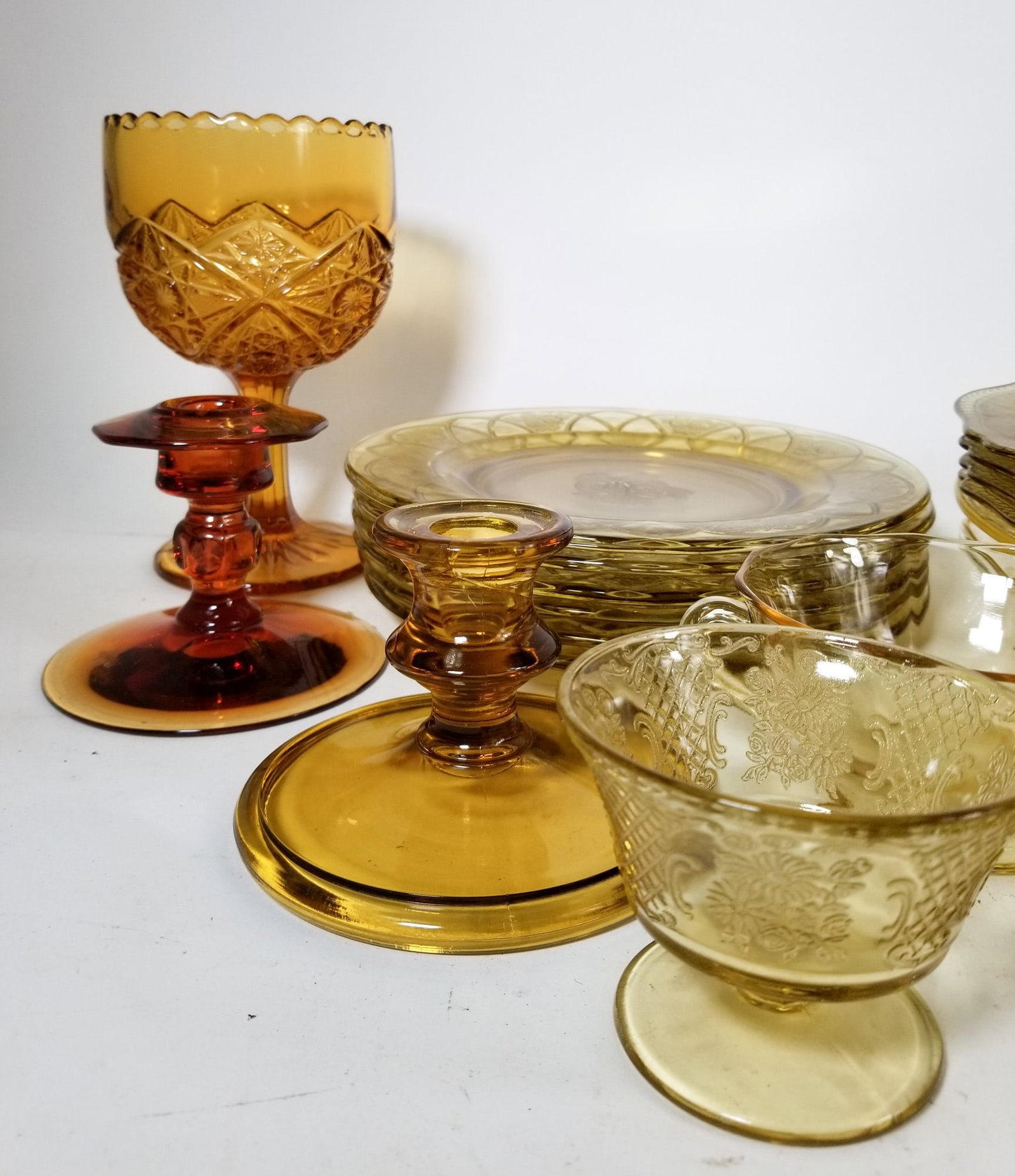 Assortment of Depression Glass - 4