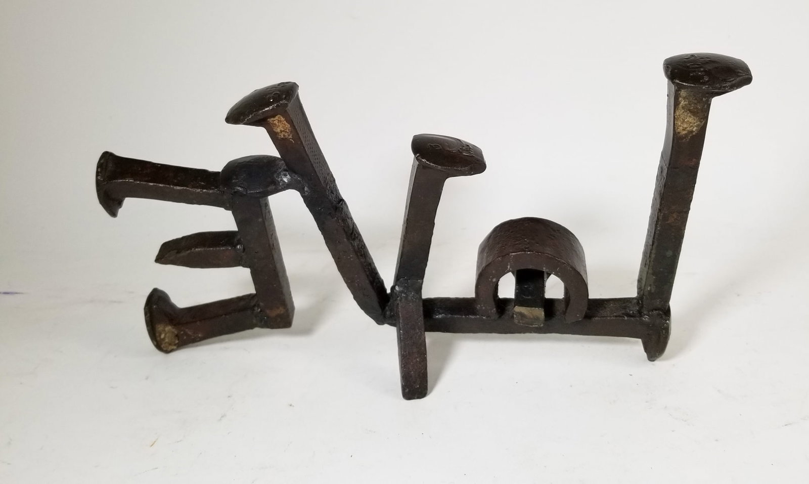 Industrial "LOVE" Brutalist Folk Art - 3