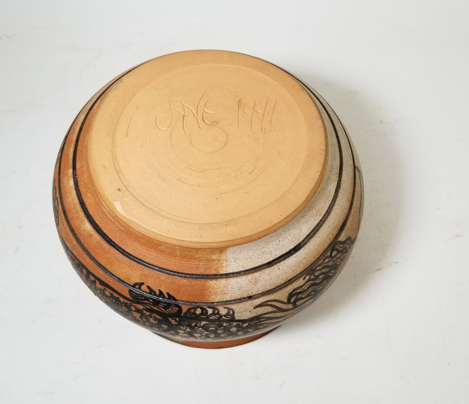 Two Decorative Ceramic Vessels Featuring Handmade Dragon Motif Vase - 5