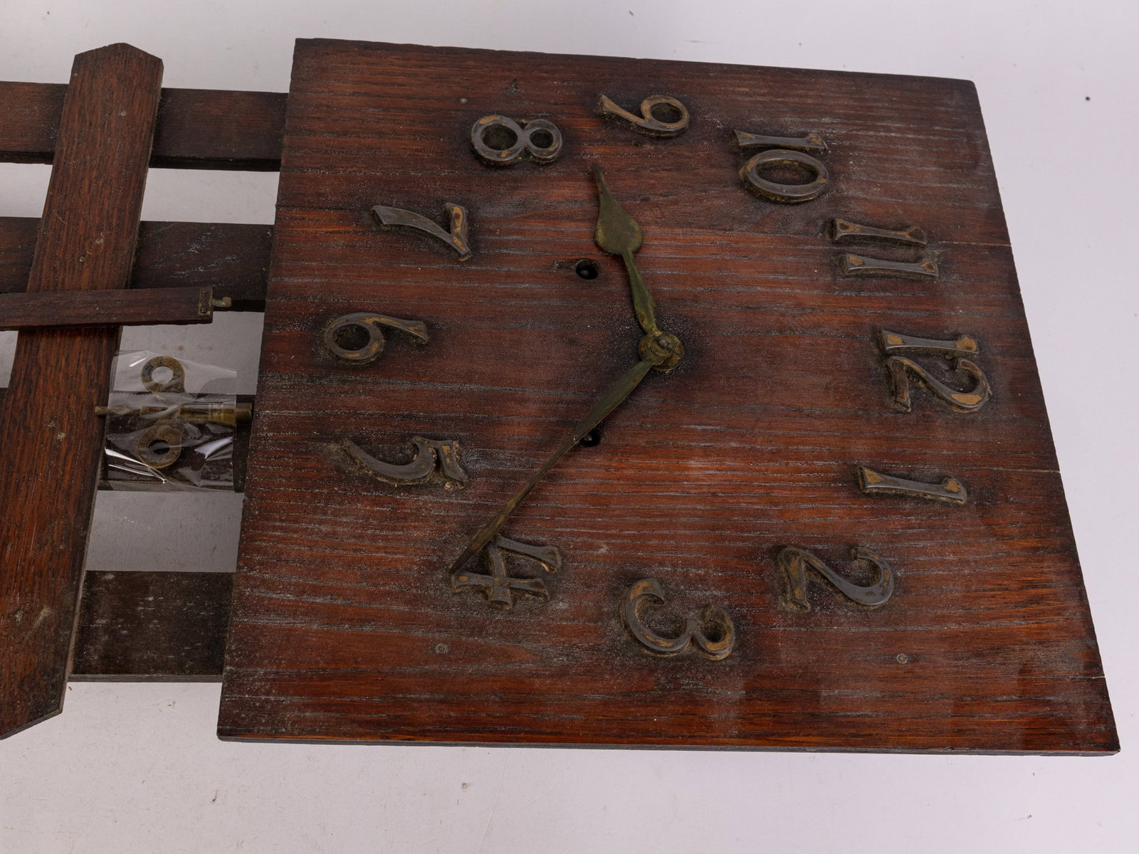 Antique Wm. Gilbert Arts and Crafts Mission Wall Clock - 4