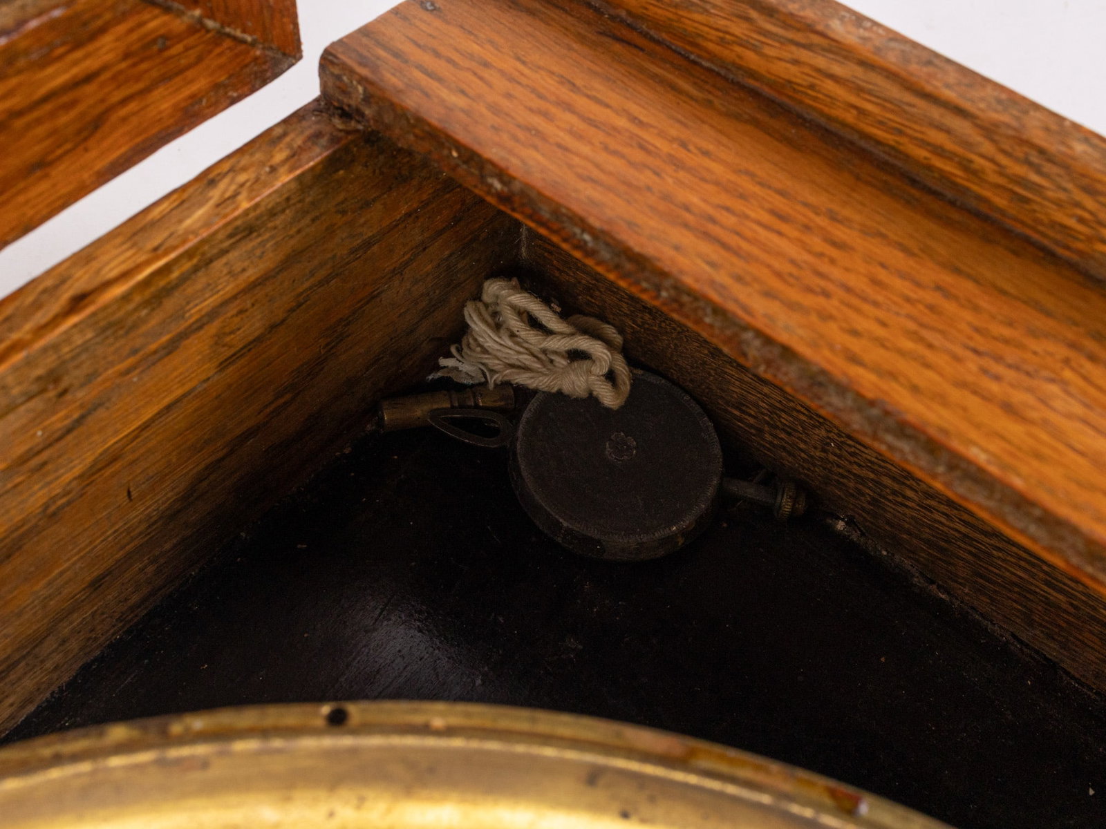 Antique Oak-Cased Wall Clock - 5