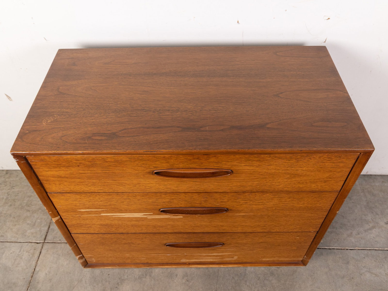 Mid Century Modern MCM Teak Three Drawer Night Stand - 2