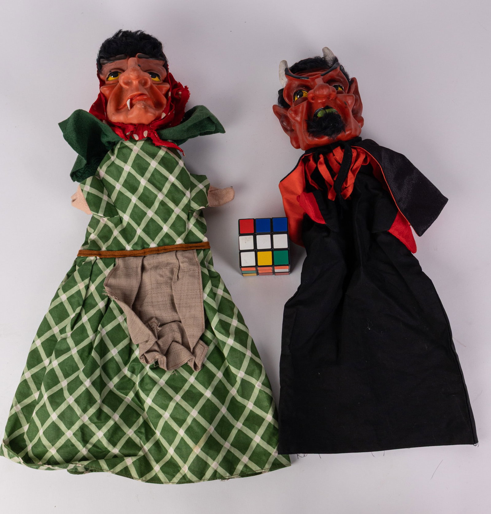 Two Vintage Mid Century Devil/Character Puppets - 2