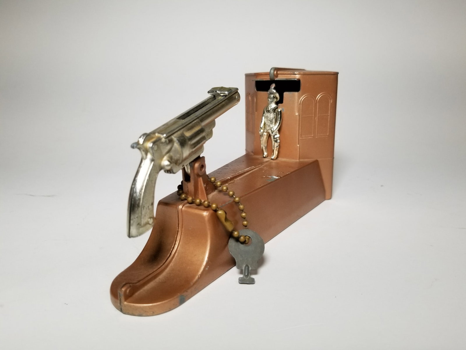Vintage 1950's Wild West Mechanical Coin Bank - 3