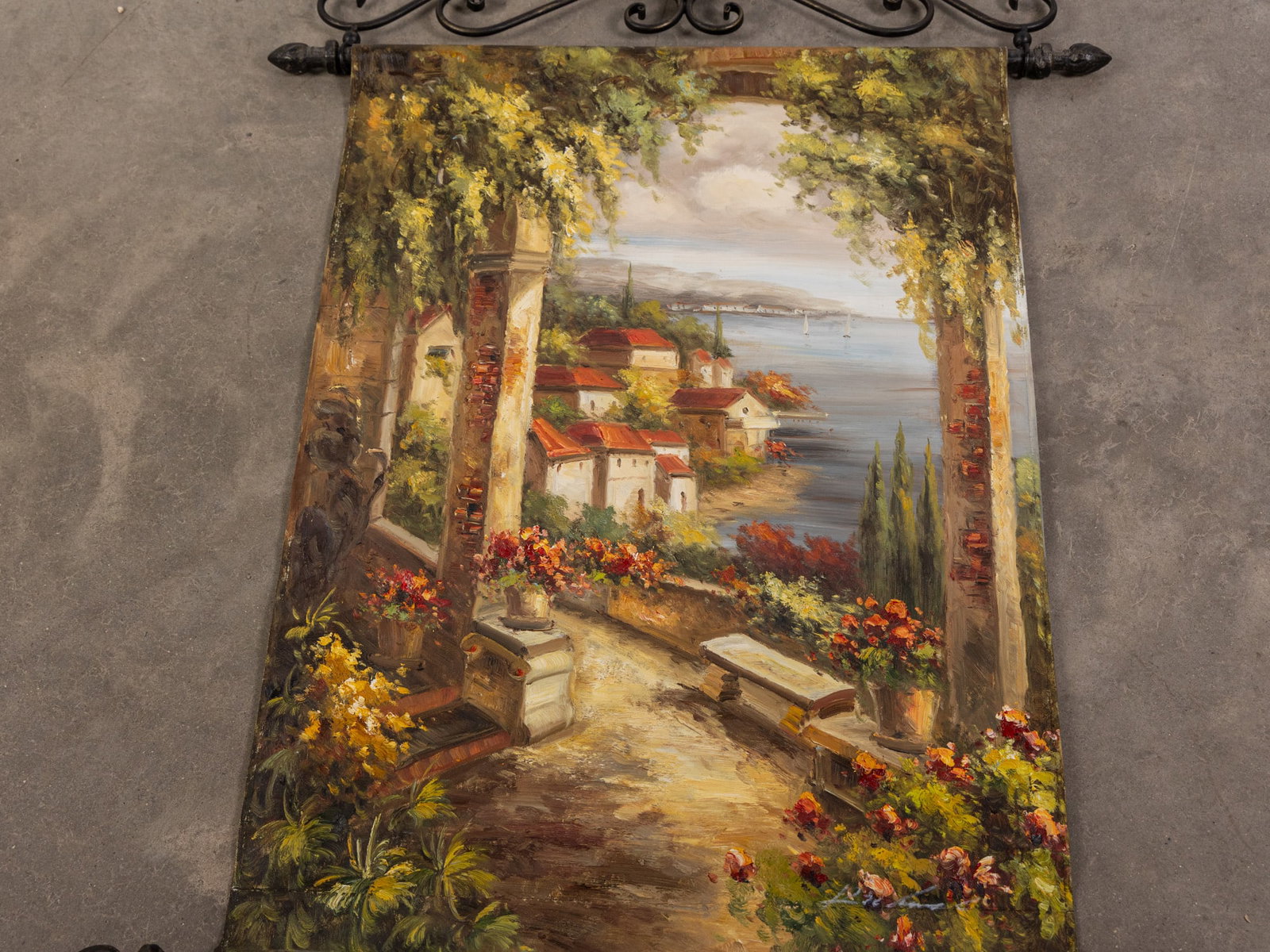 Vintage Tapestry Style Oil Painting - 4