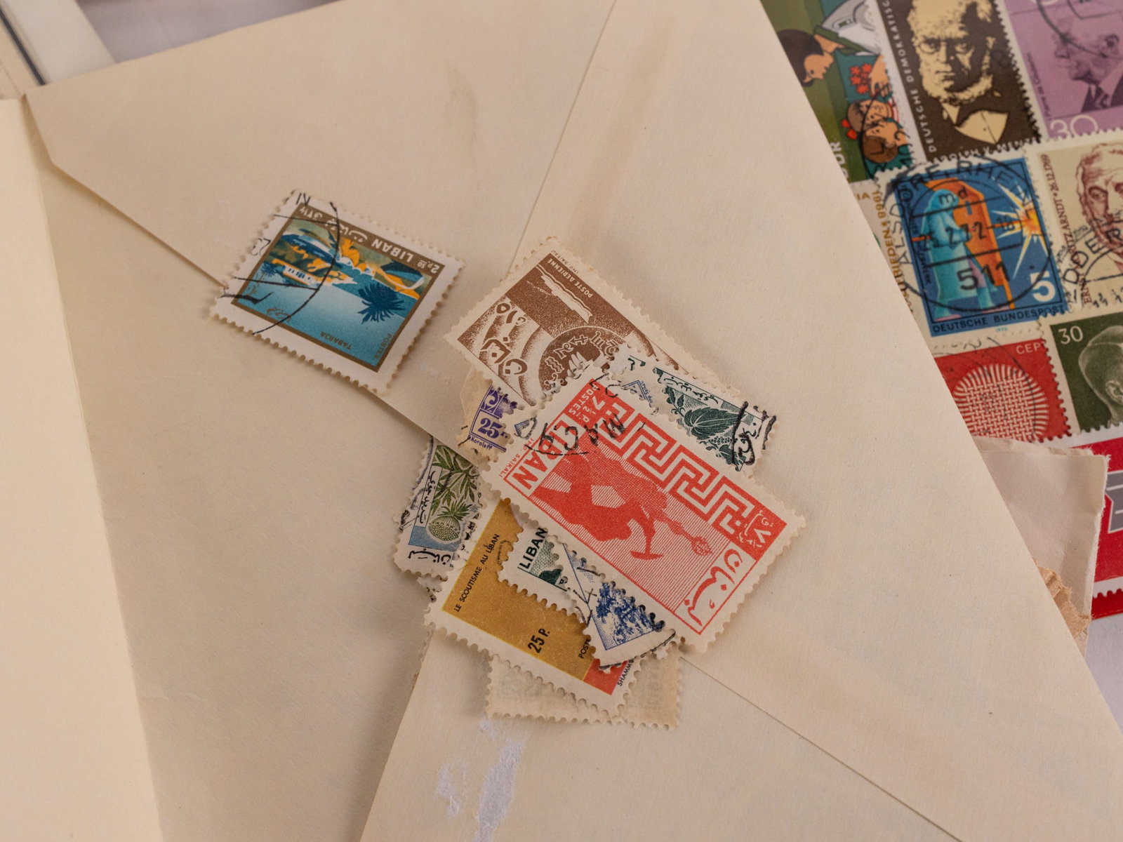 Lot of Assorted Loose Foreign and Domestic Vintage Stamps - 7