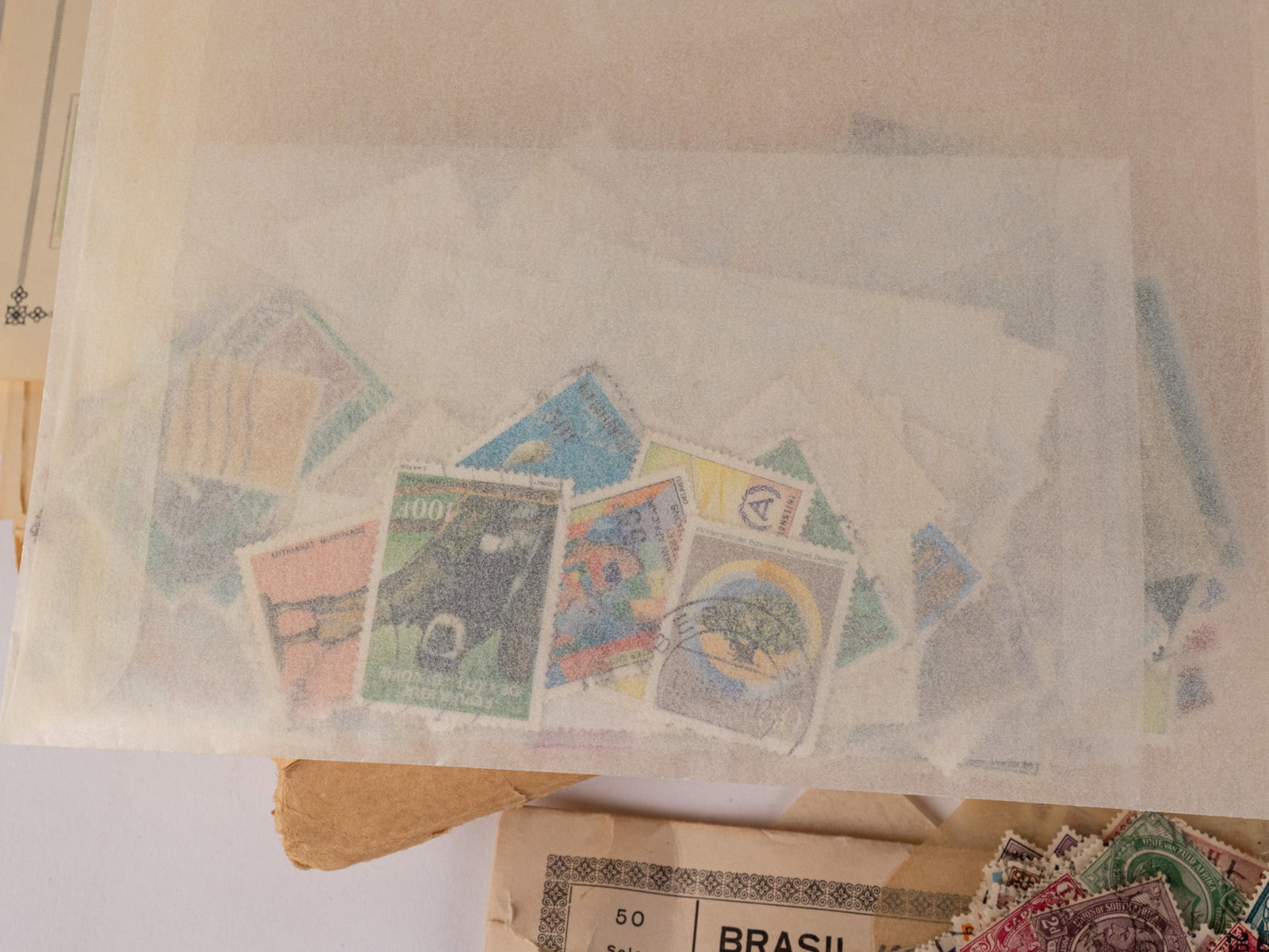 Lot of Assorted Loose Foreign and Domestic Vintage Stamps - 7