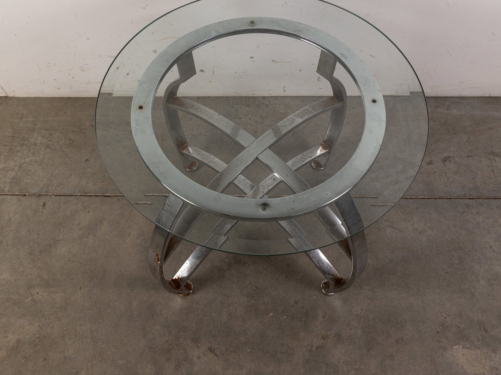 Vintage Modern Style Glass Top Coffee Table - 2