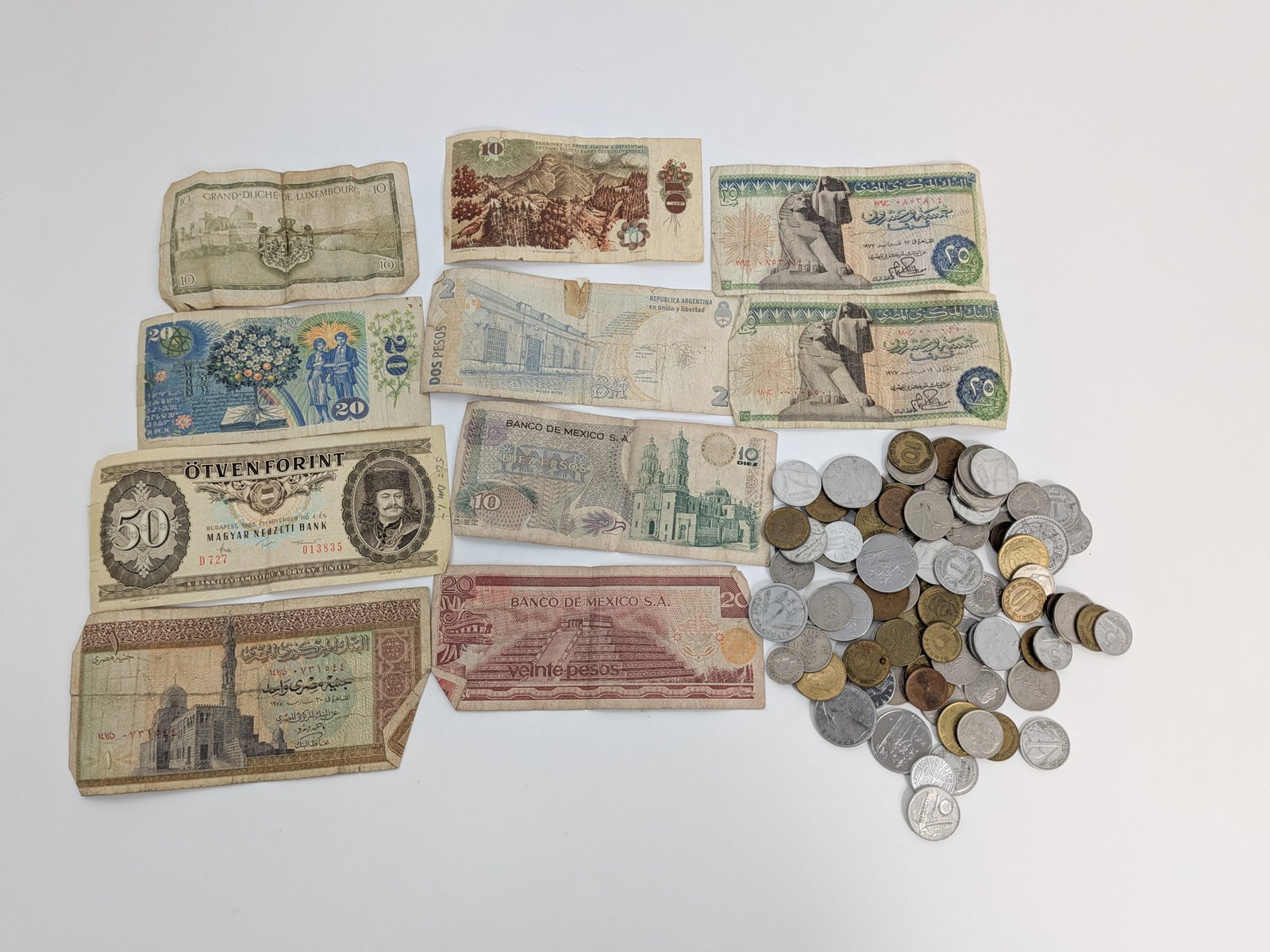 Assortment of Foreign Coins and Paper Money (1 of 1)