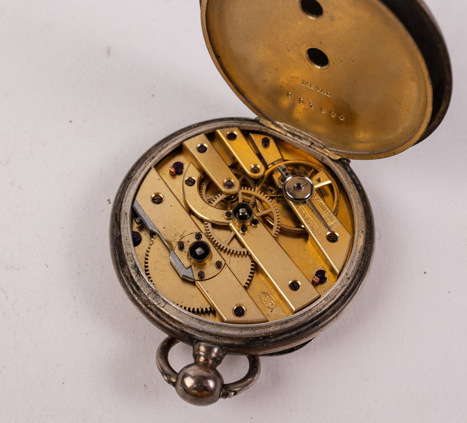 Antique Silver Swiss Gedeon Thommen/Revue Thommen Pocket Watch - 8