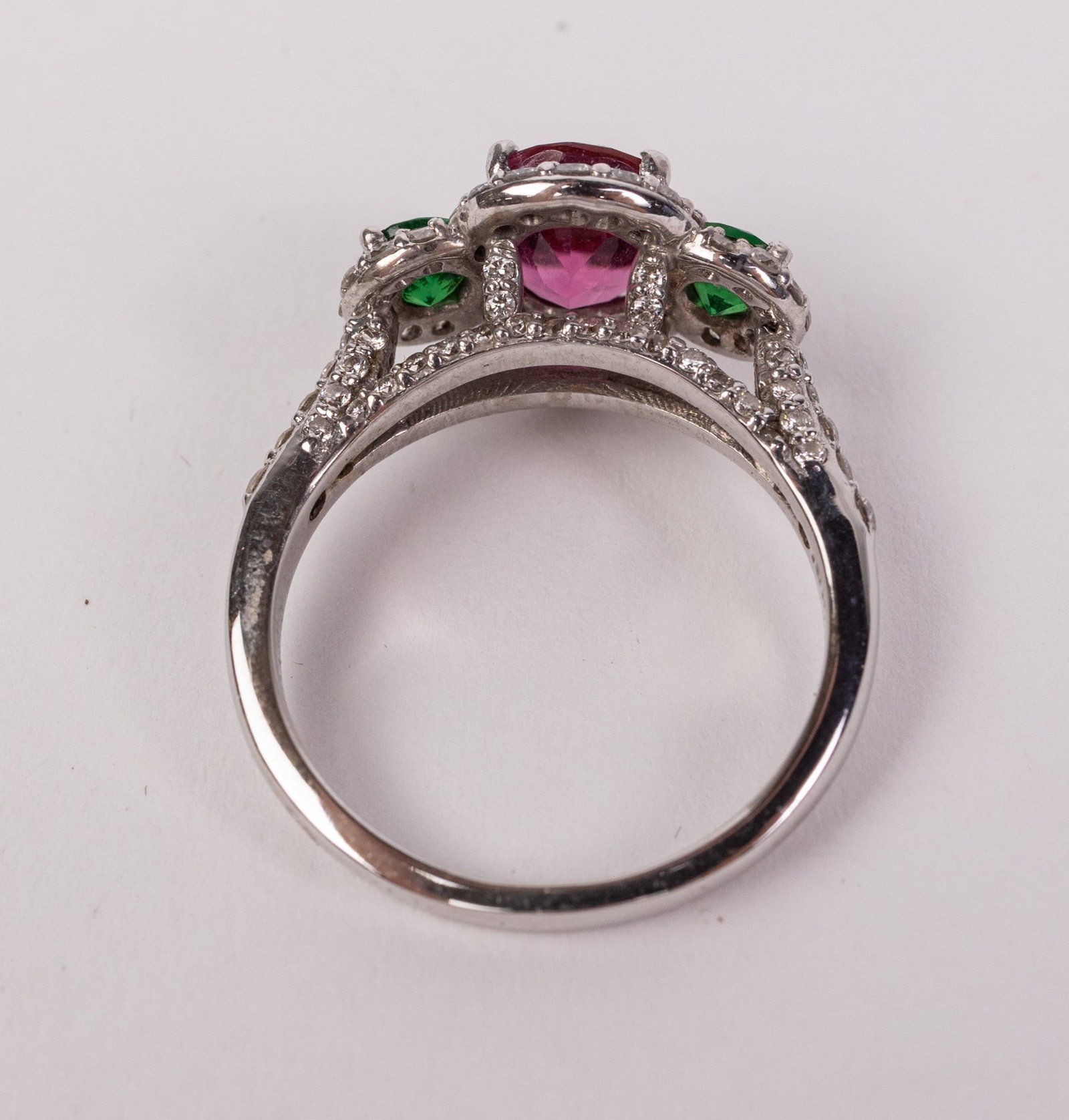 18KY Gold Tourmaline and Tsavorite Ring - 2