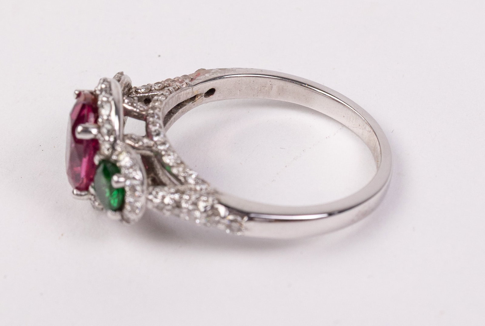 18KY Gold Tourmaline and Tsavorite Ring - 5
