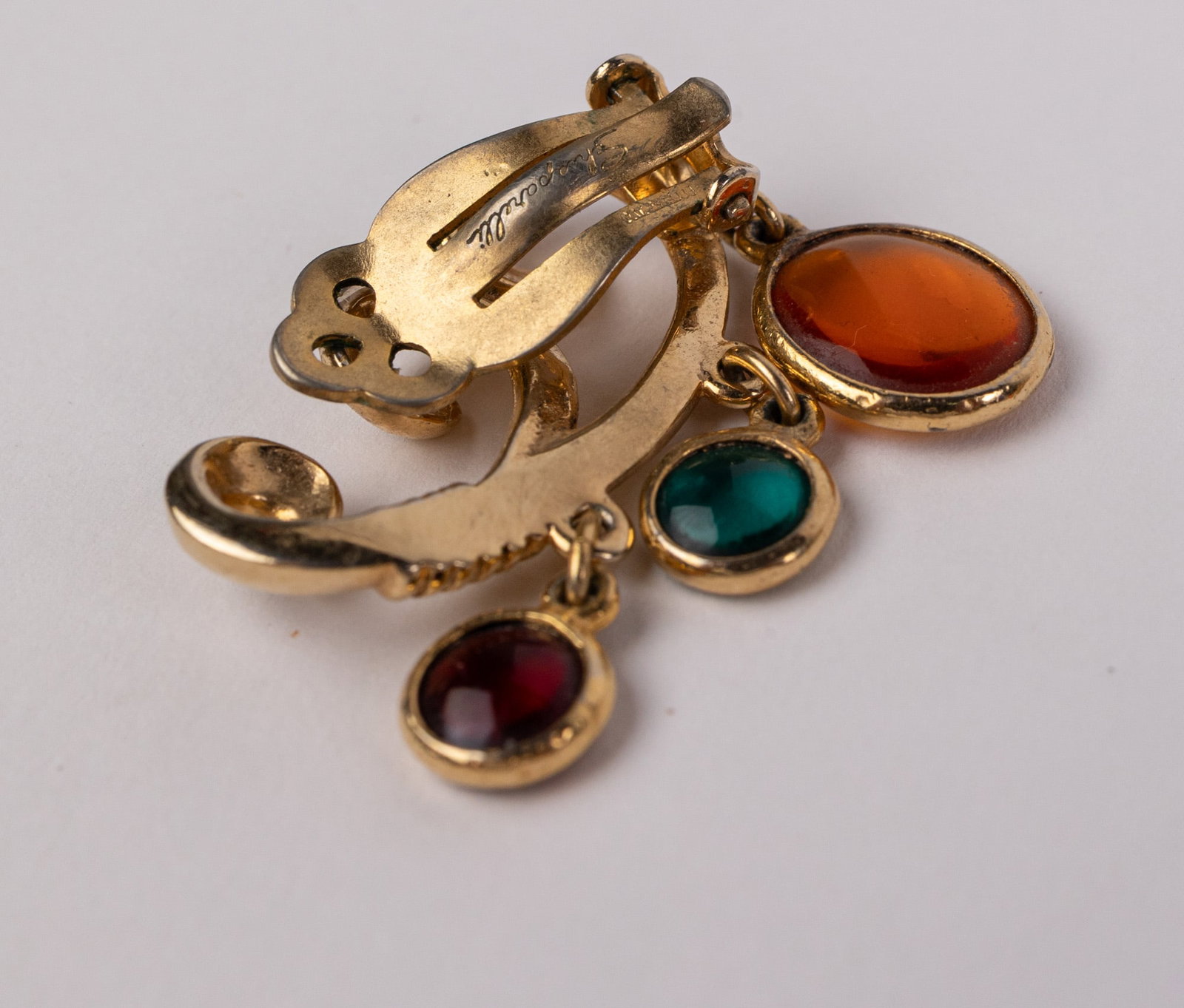 Vintage Schiaparelli Gold-Tone Clip-on Earrings - 5
