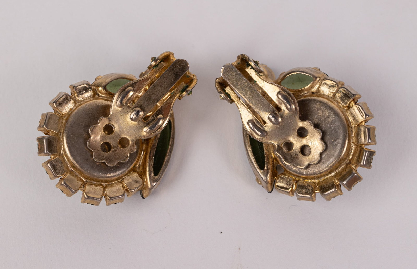 DeLizza & Elster Juliana Iridescent Rivoli and Green Navette Earrings - 4