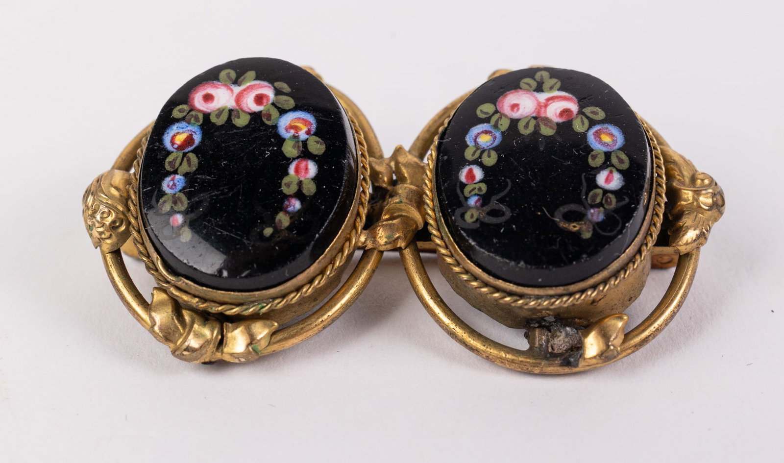 Antique Micro-Floral Motif Double Oval Brooch: Possibly a mourning pin Literature Brooks Auction – Online Auction Terms & Conditions Contact: (856) 694-2960 | info@brooks.auction READ BEFORE YOU BID: We want you to feel confident when