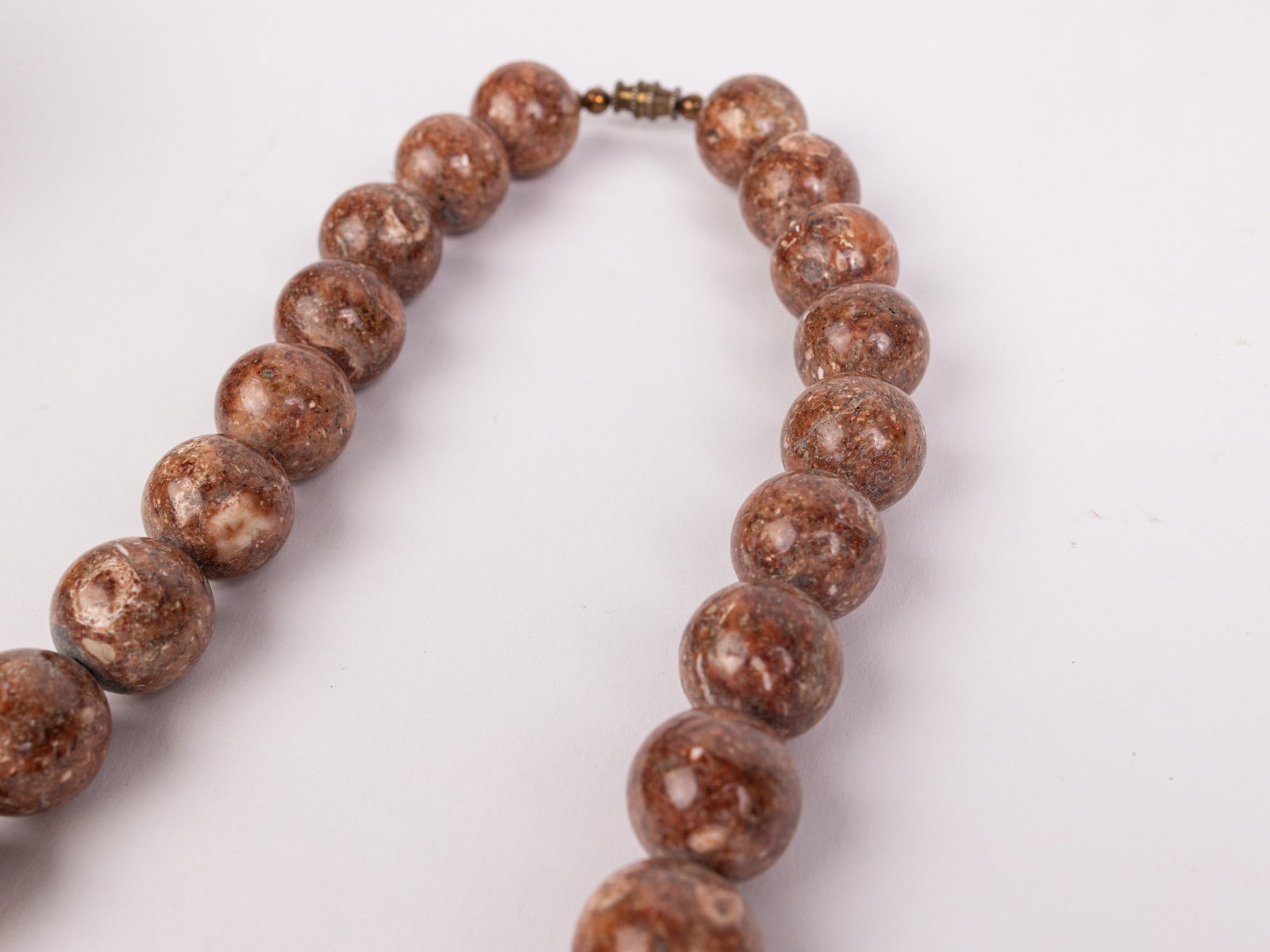 Vintage Chunky Beaded Rounded Sphere Gemstone Necklace - 4