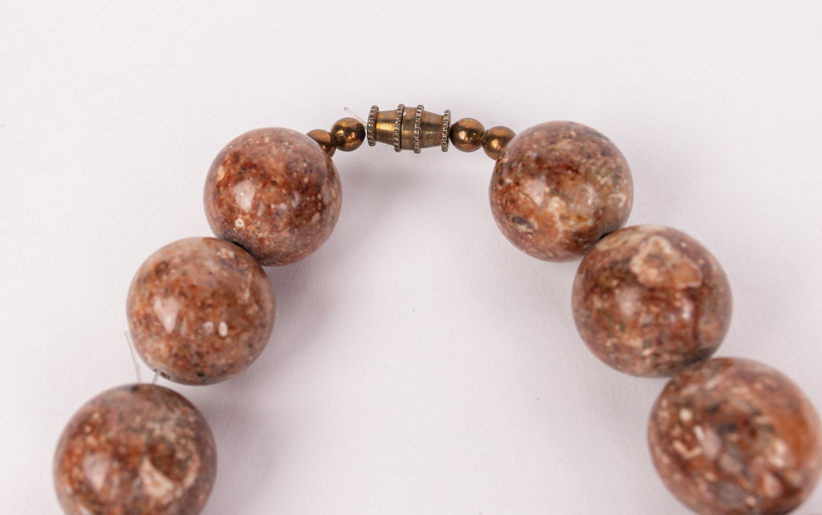 Vintage Chunky Beaded Rounded Sphere Gemstone Necklace - 5