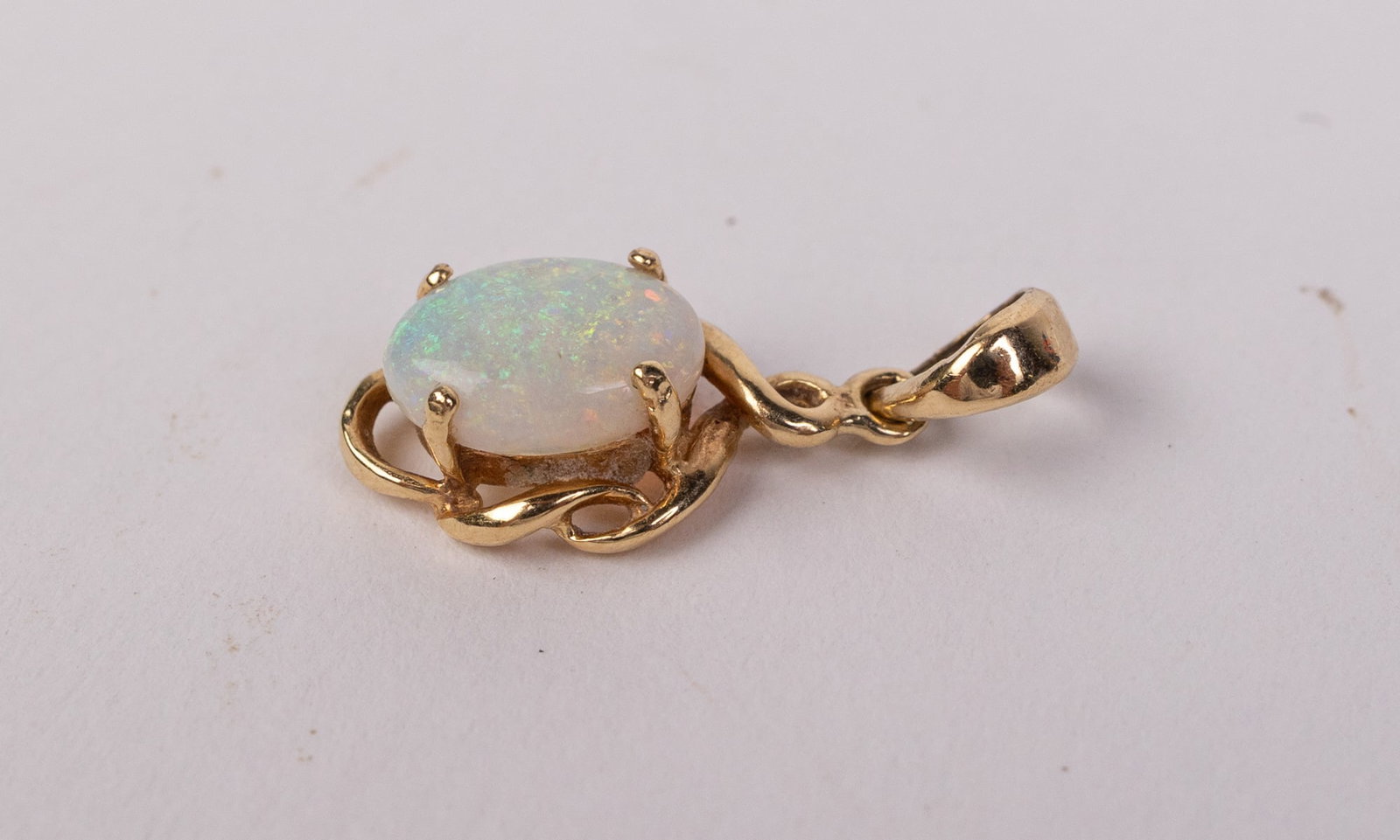 18KY Gold Pendant with Oval Cabochon - 3