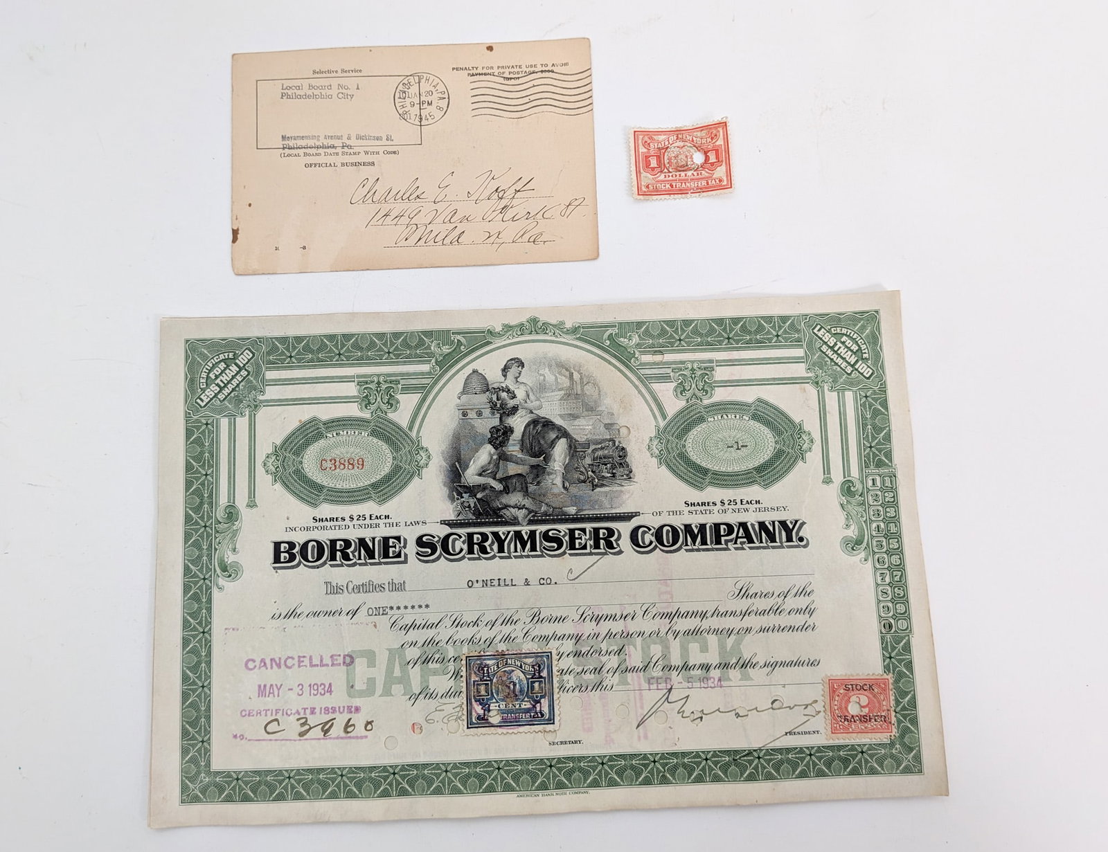 Borne Scrymser Company 19th Century Stock Certificates: Borne Scrymser Company 19th Century Stock Certificates, Borne Scrymser Company was organized in 1874 in Elizabeth, NJ, and later became part of Standard Oil of New Jersey Size 8" x 10" Literature