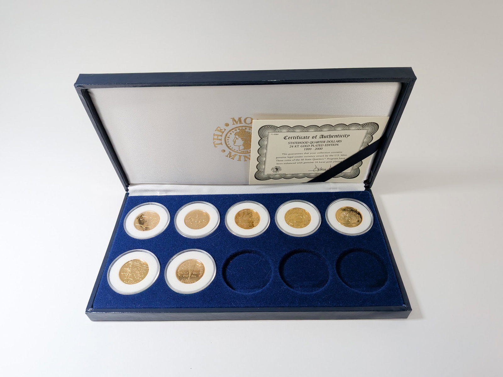 (4) Statehood Quarter Dollars 24 Karat Gold Plated Edition 1999-2000 - 2