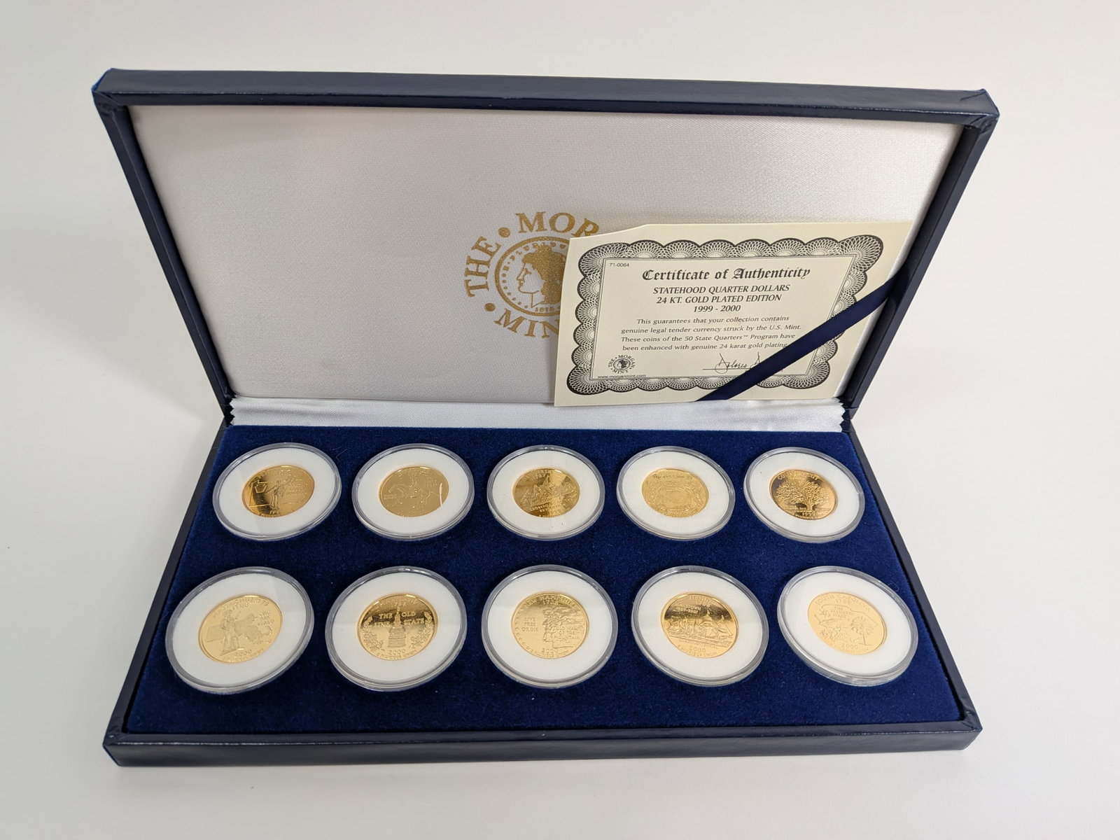 (4) Statehood Quarter Dollars 24 Karat Gold Plated Edition 1999-2000 - 5