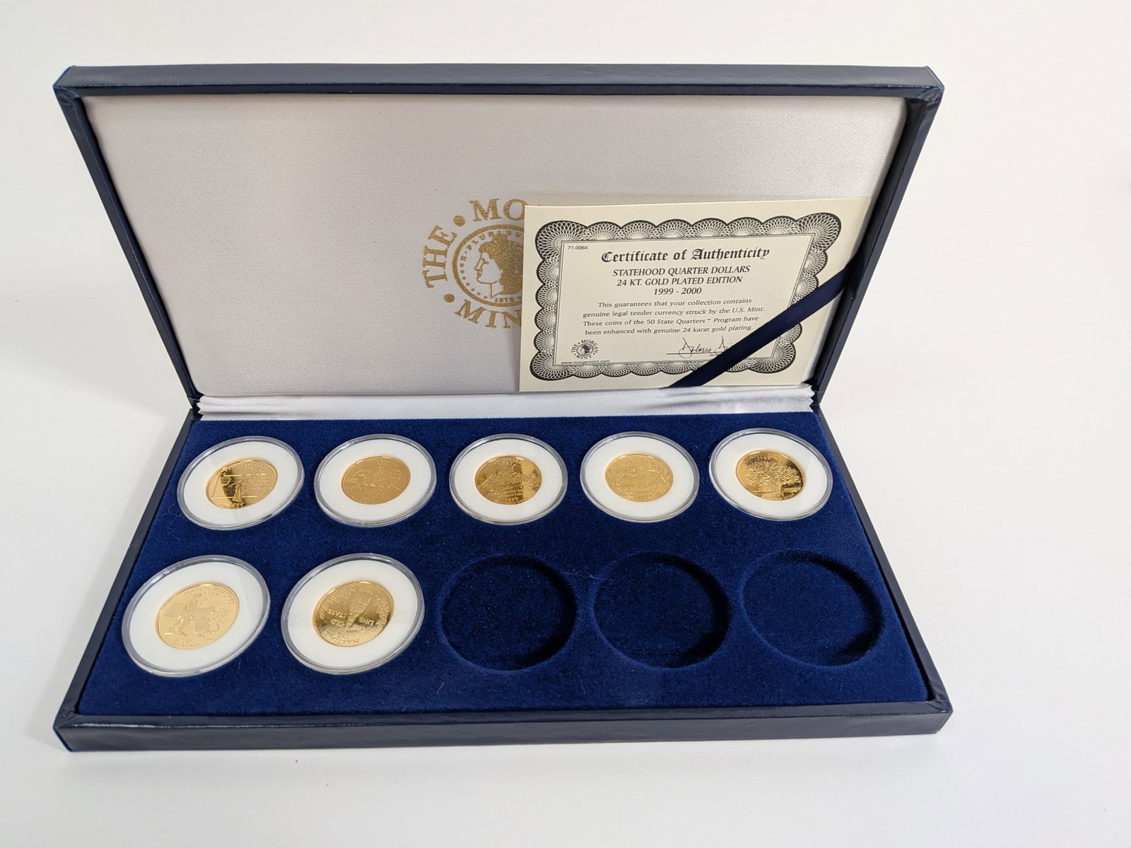 (4) Statehood Quarter Dollars 24 Karat Gold Plated Edition 1999-2000 - 7