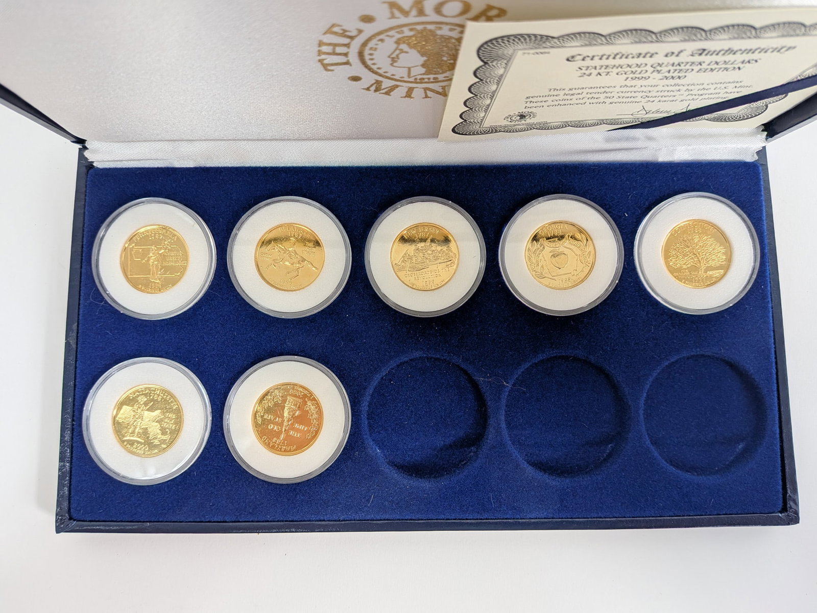 (4) Statehood Quarter Dollars 24 Karat Gold Plated Edition 1999-2000 - 8