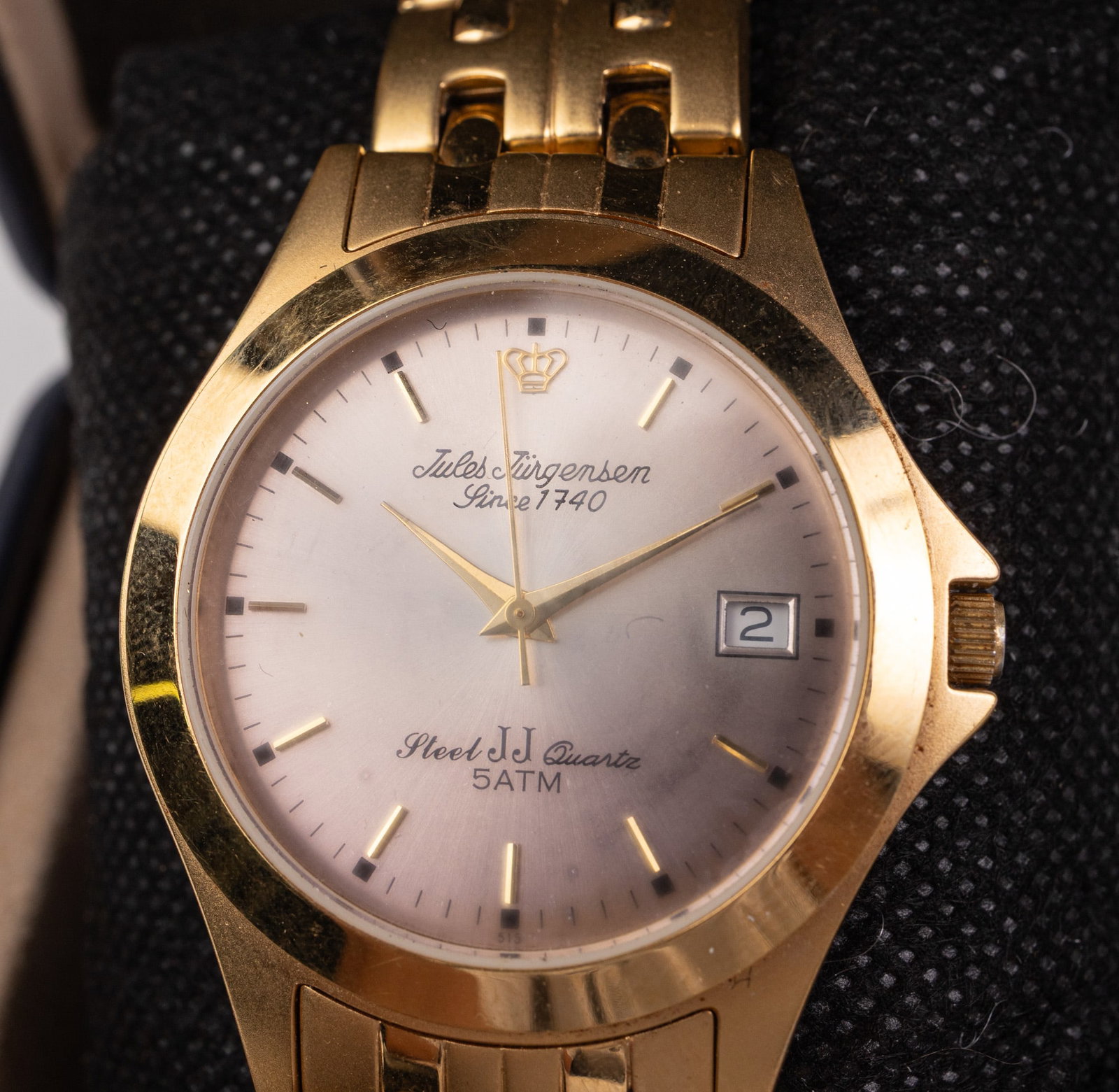 Vintage Jules Jurgensen Fleet II Quartz Gold-Tone Watch - 2