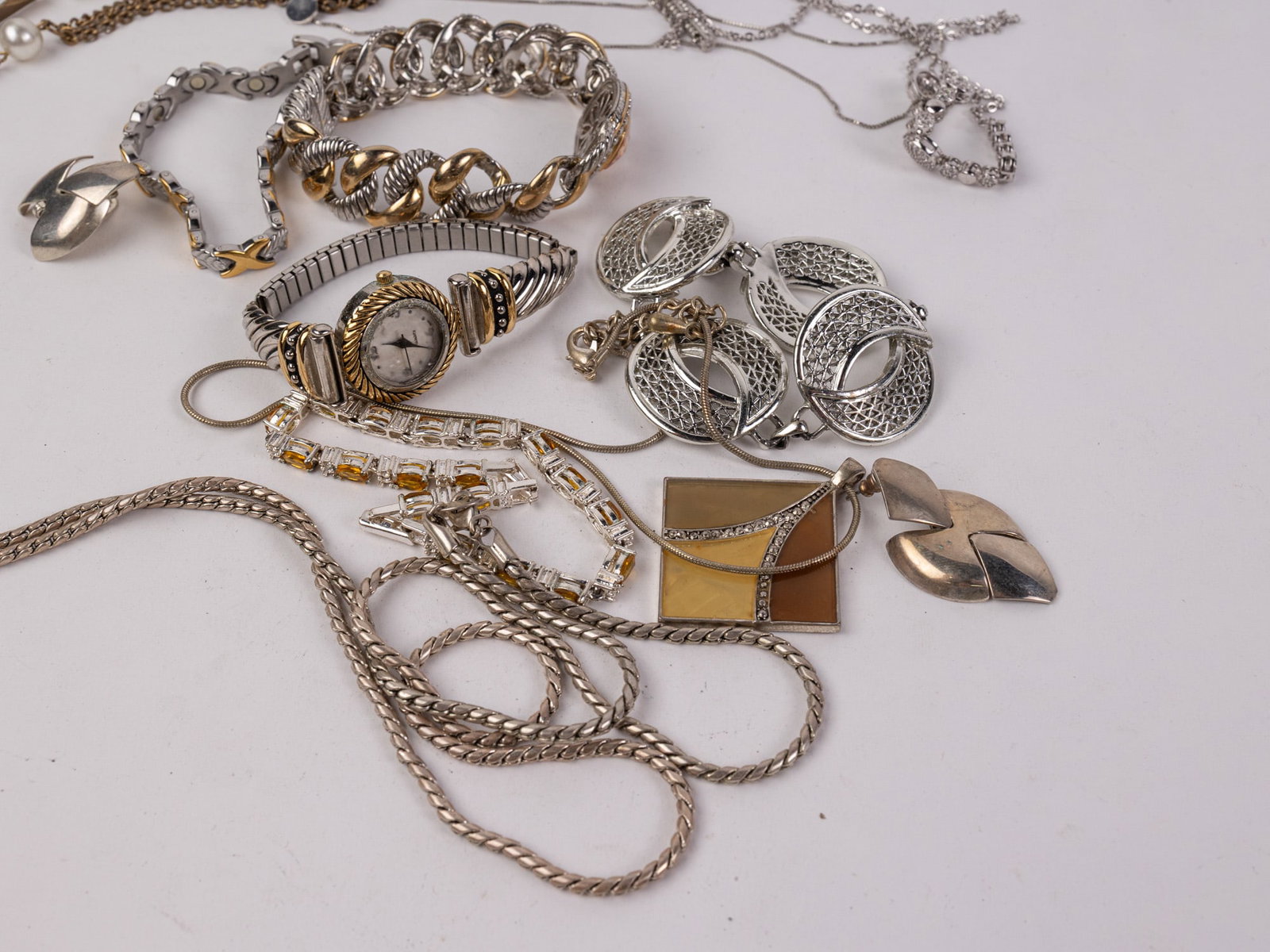 Assortment of Silver-Tone Jewelry - 3