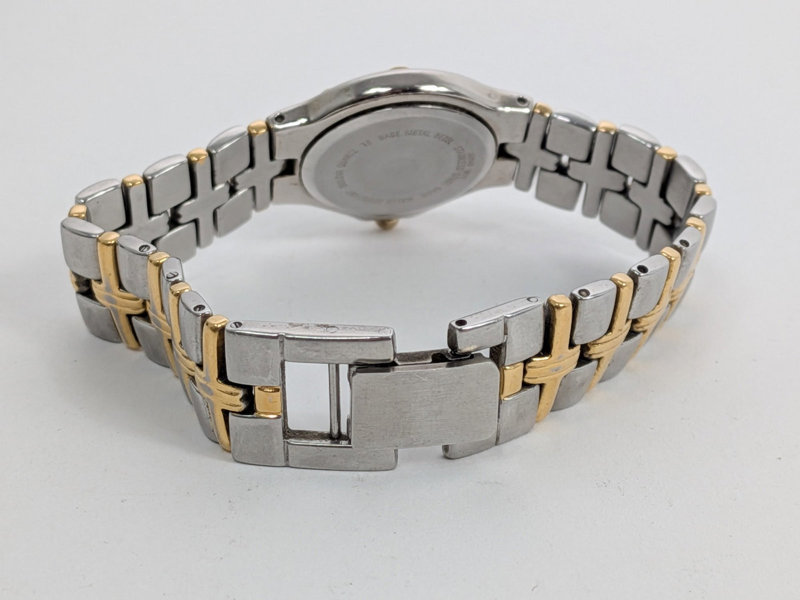 Vintage Bulova Two-Tone Dress Watch with White Dial w/ Date Indicator - 3