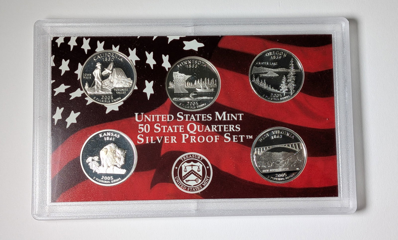2005 United States Mint 50 State Quarters Silver Proof Set - 3