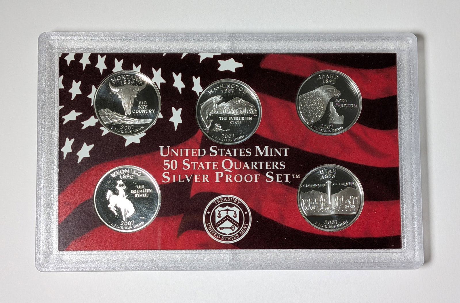 2007 United States Mint 50 State Quarters Silver Proof Set - 2
