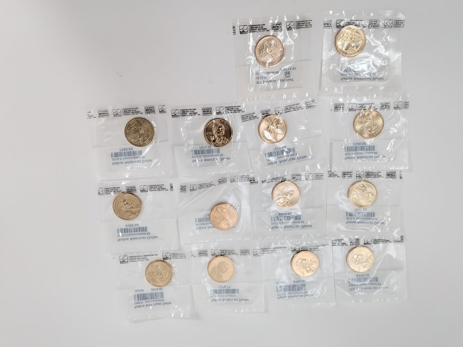 14 Uncirculated Native American Dollars - 2