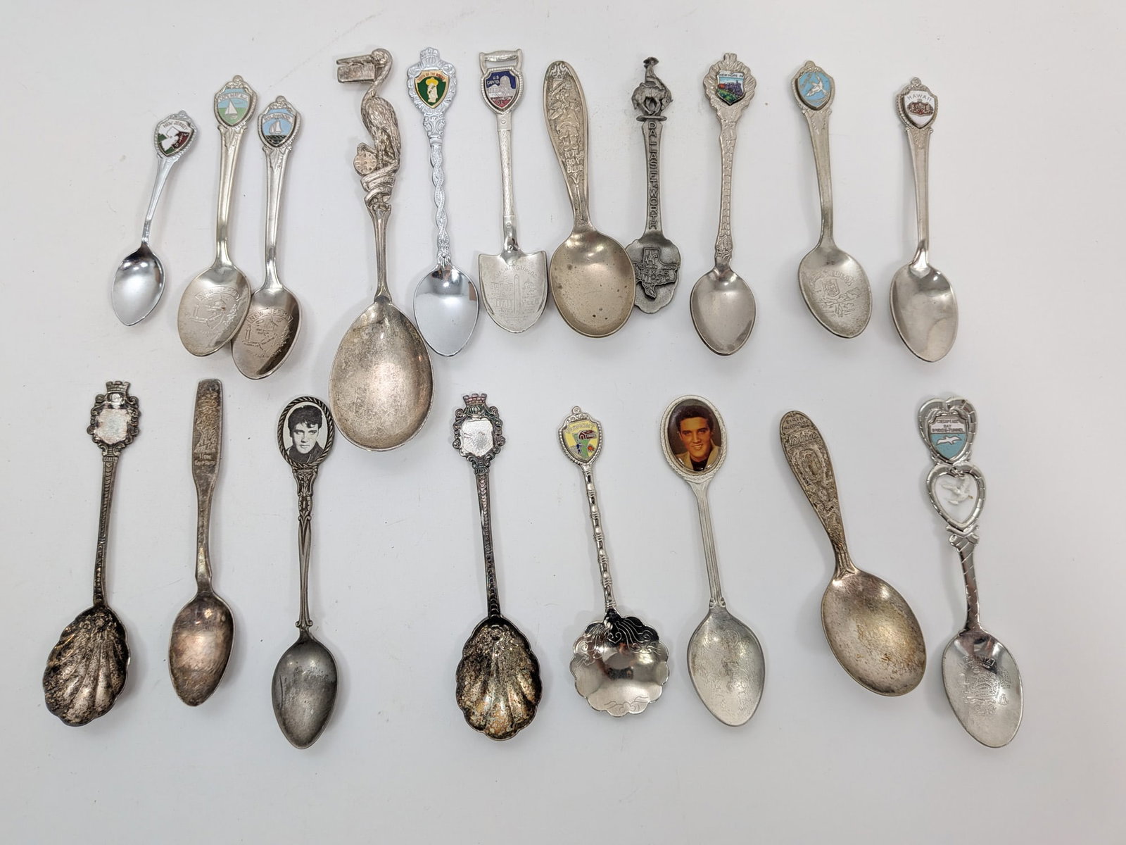 Large Assortment of Souvenir and Demitasse Spoons ft. Silver Plated: Large Assortment of Souvenir and Demitasse Spoons ft. Silver Plated Literature Brooks Auction – Online Auction Terms & Conditions Contact: (856) 694-2960 | info@brooks.auction READ BEFORE YOU
