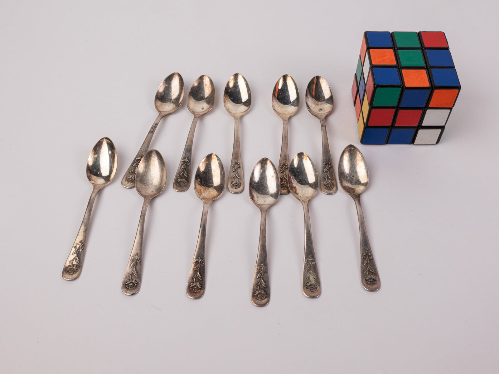 Assortment of Vintage "Hotel Astor" Demitasse Spoons w/ Floral Motif - 2