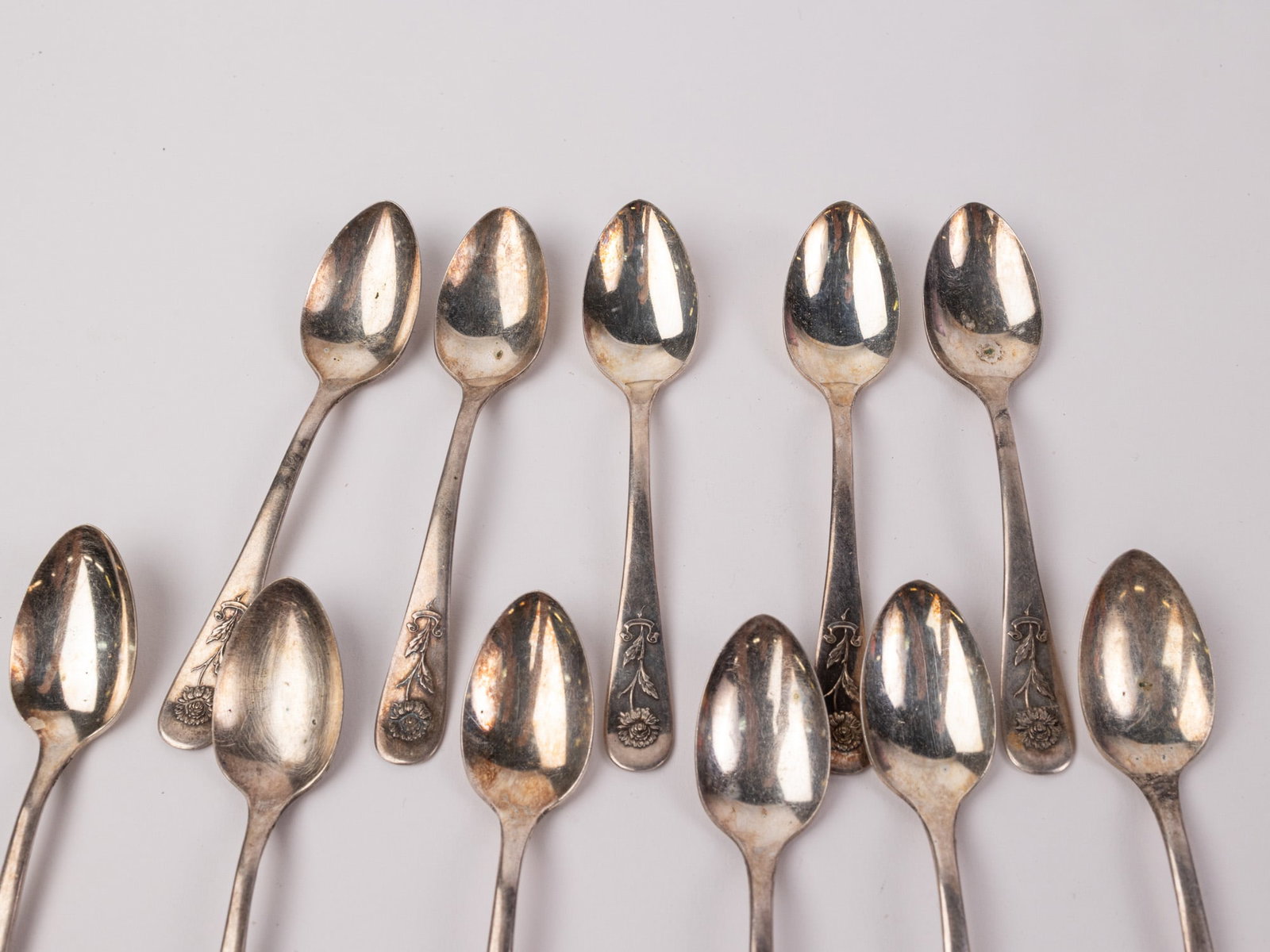 Assortment of Vintage "Hotel Astor" Demitasse Spoons w/ Floral Motif - 3