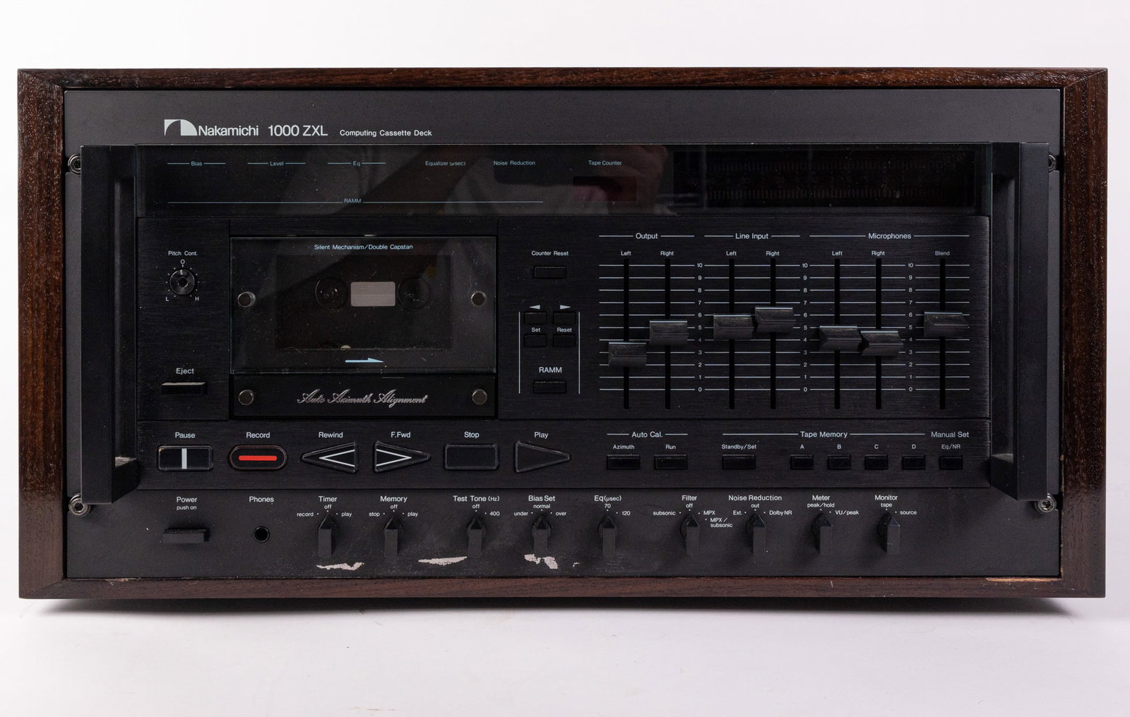 Nakamichi 1000 ZXL Cassette Tape Deck: Introduced in 1979 at an MSRP of approximately $3,800, the Nakamichi 1000ZXL was the company's flagship three-head computing cassette deck and is widely considered one of the best analog tape recorder
